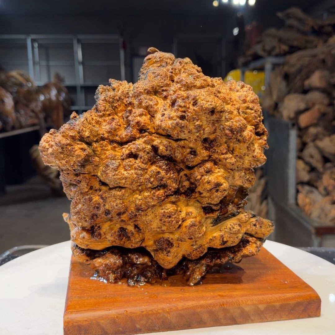 i***s木王一刀琥珀木摆件103