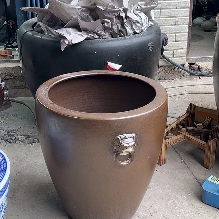 不***该景德镇陶瓷鱼缸艺术直径62厘米高65厘米