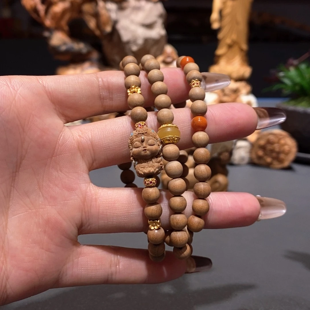 木正*老山檀香绿度母手串