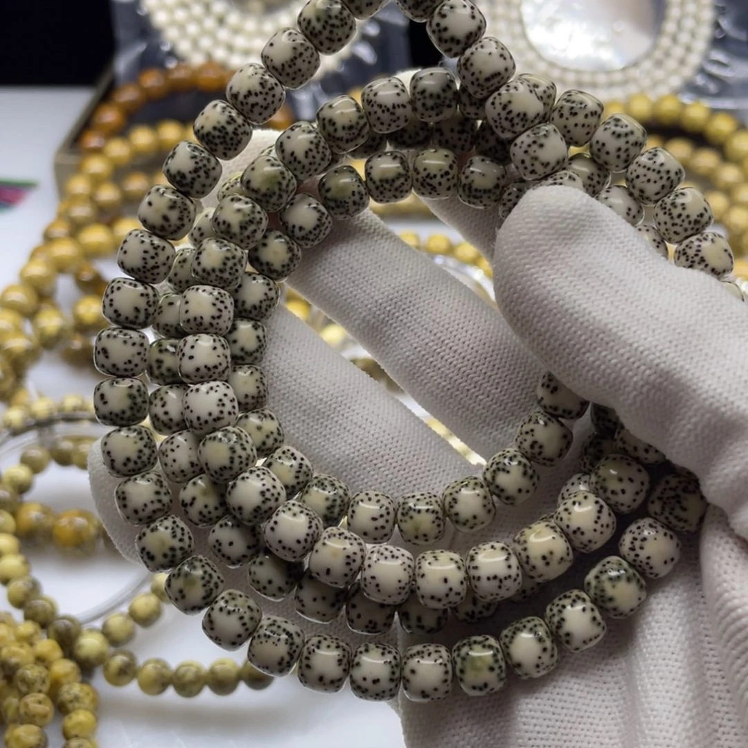 比***星吊坠星月菩提8侧留白108长串