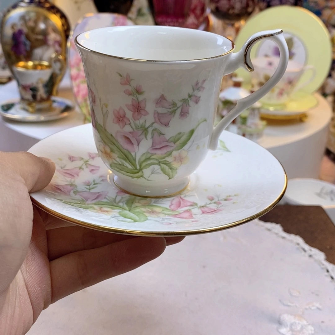 瓷片阿尔伯特瓷器欧瓷咖啡杯水晶杯