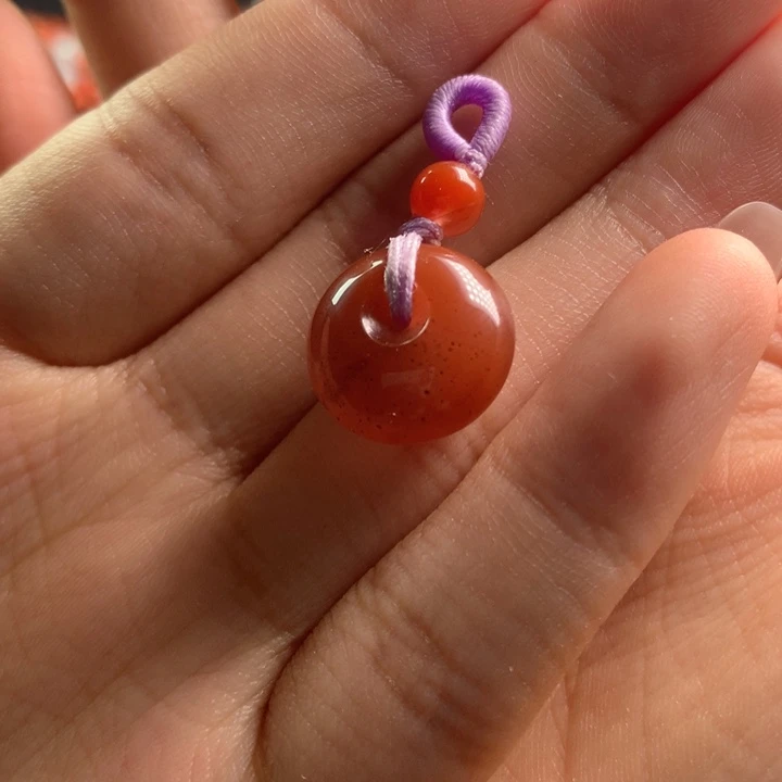 南红玛瑙未镶嵌平安扣