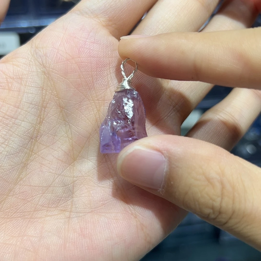 银S925镶嵌颈饰紫晶紫水