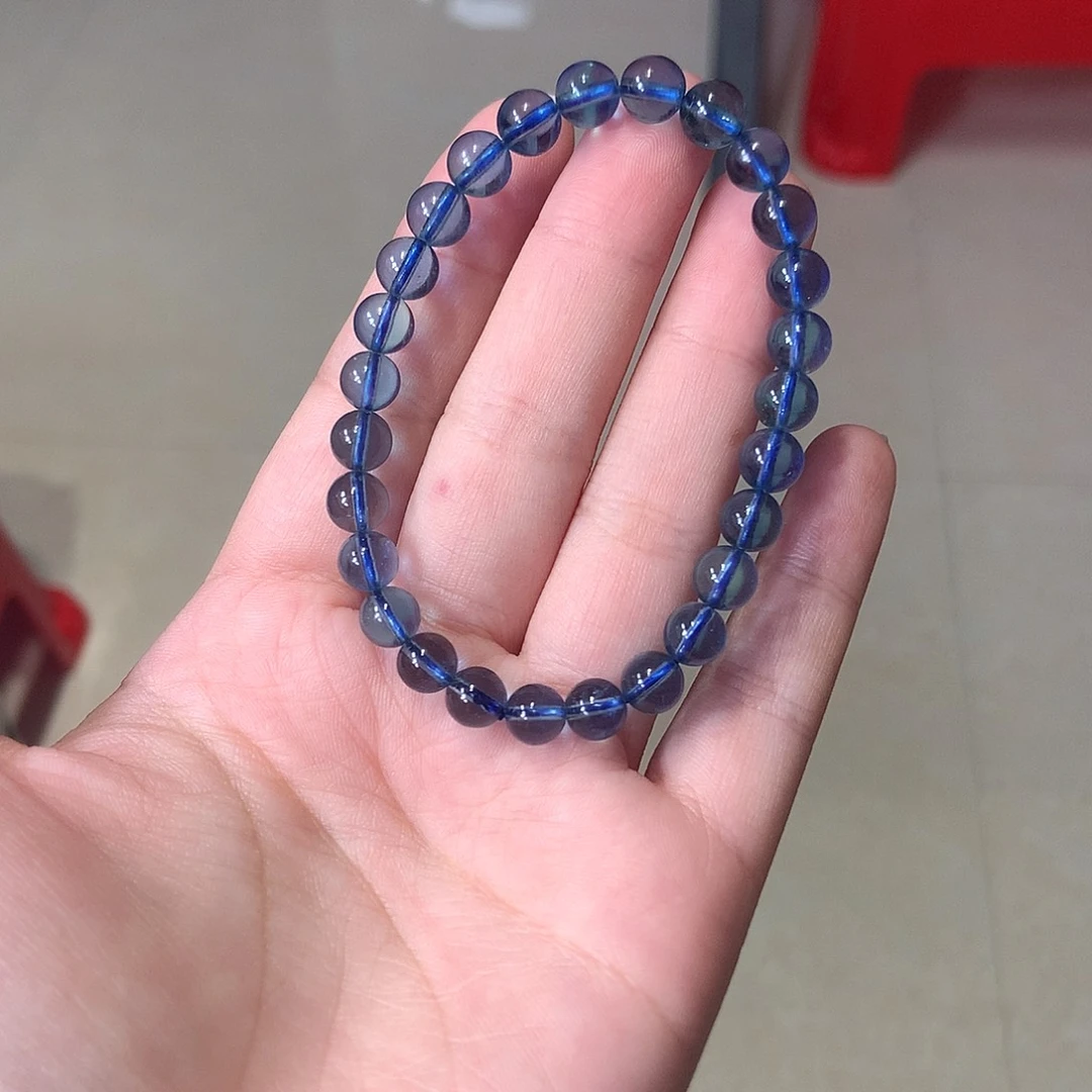 未镶嵌手串海蓝宝石魔鬼蓝6m+【650元】要拍10件