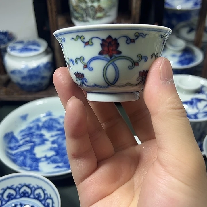 微瑕柴窑景德镇纯手工手绘