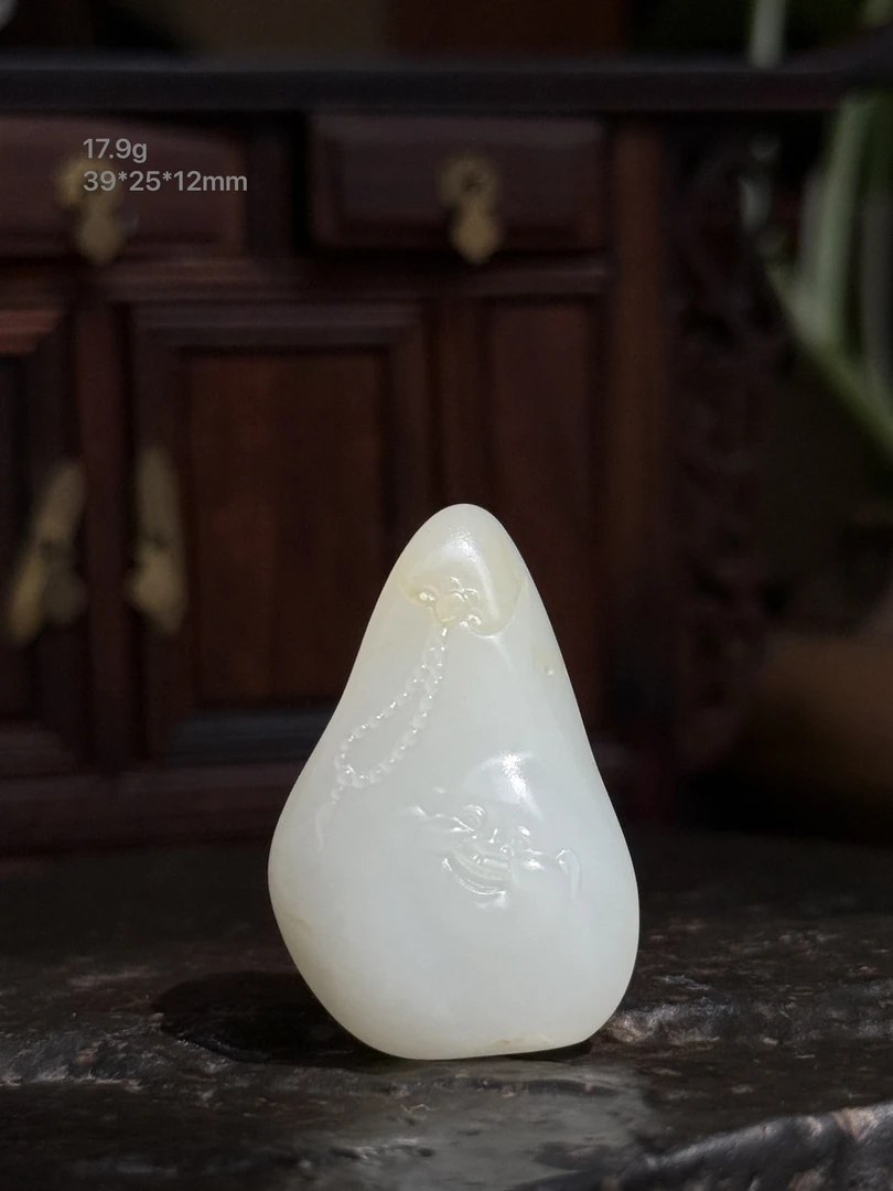 新疆和田玉（子料）弥勒佛挂件笑佛佛佑平安吊坠独籽