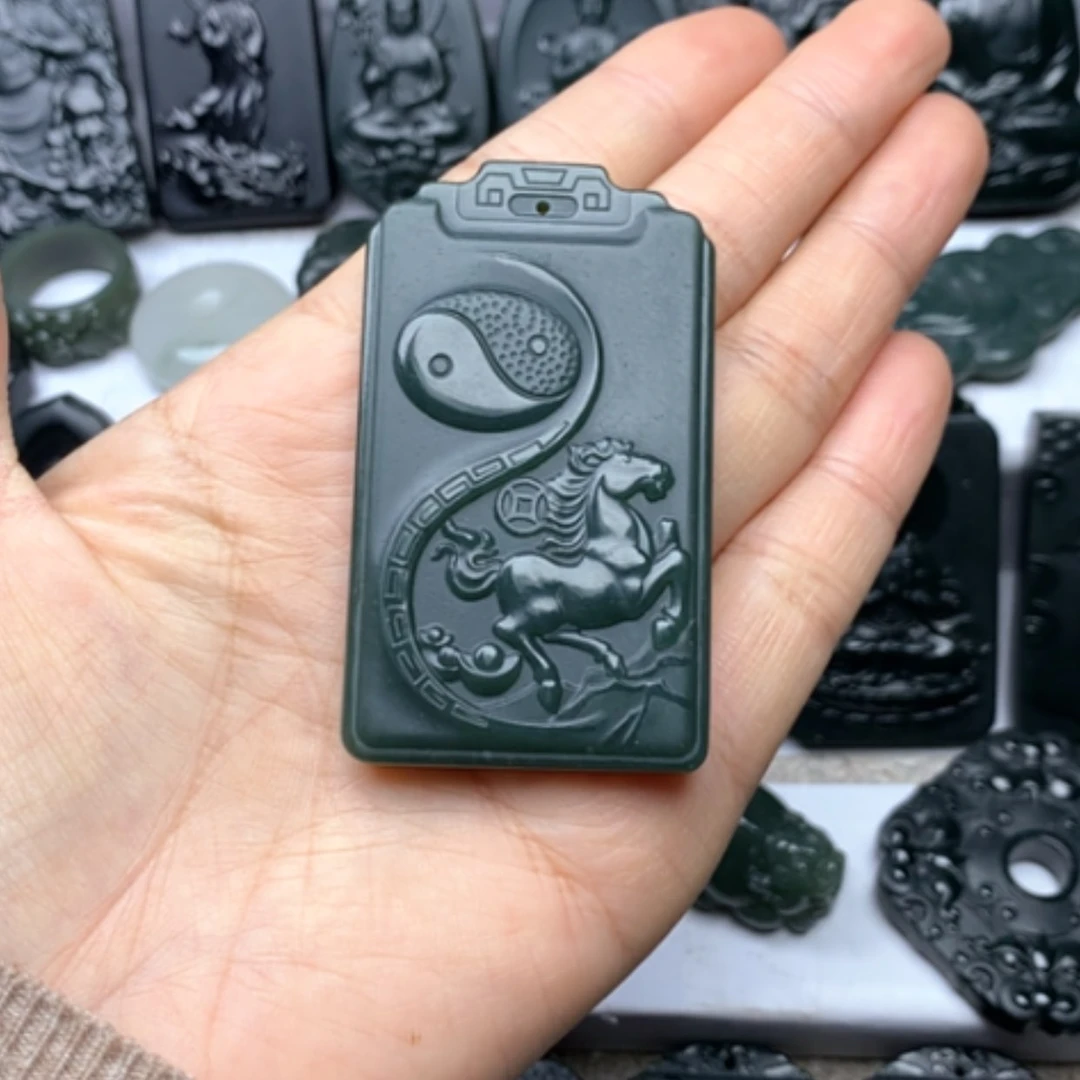 【闪购商品】和田玉颈饰未镶嵌用****1双面雕刻