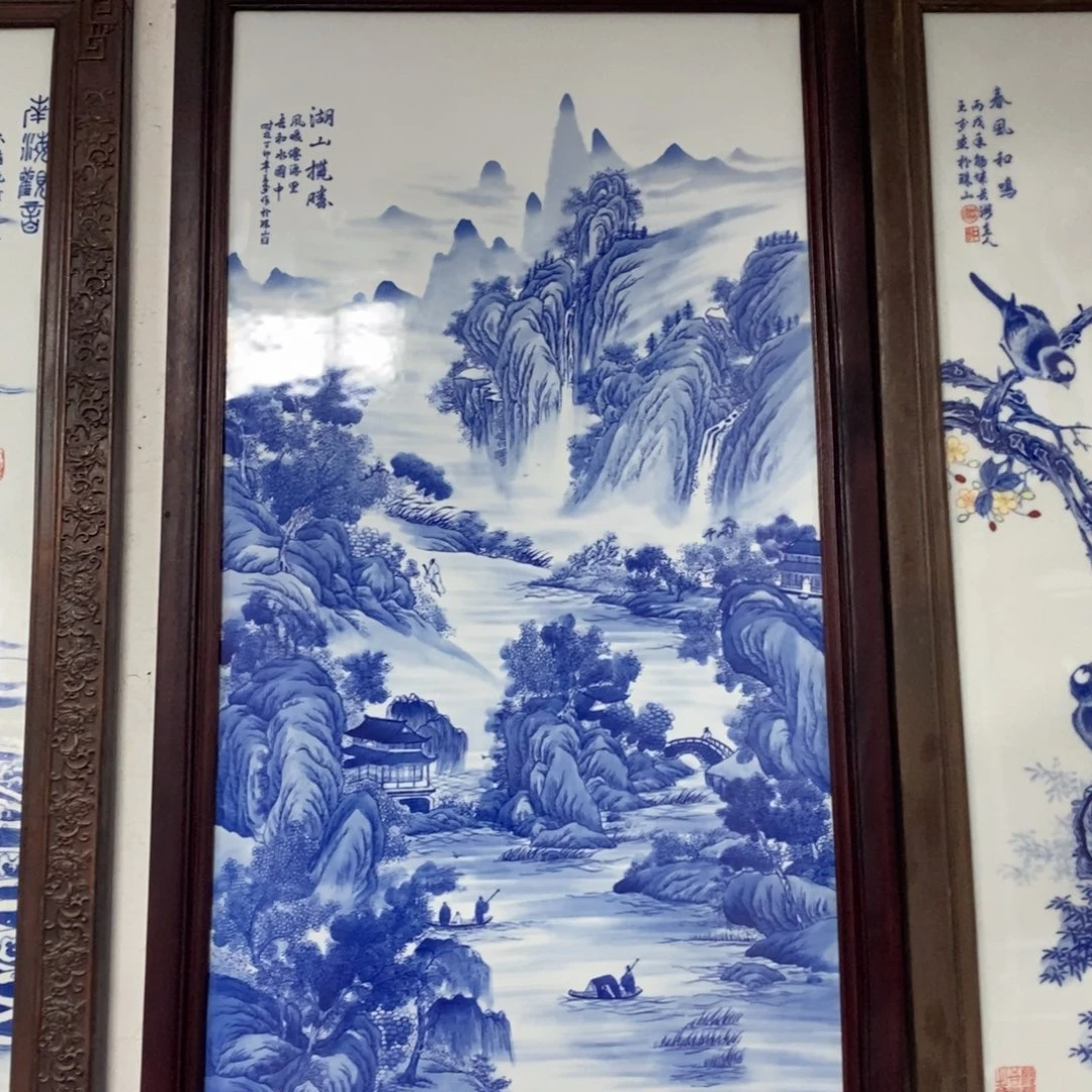 瓷片1.2*36*1景德镇瓷板画柴窑烧制