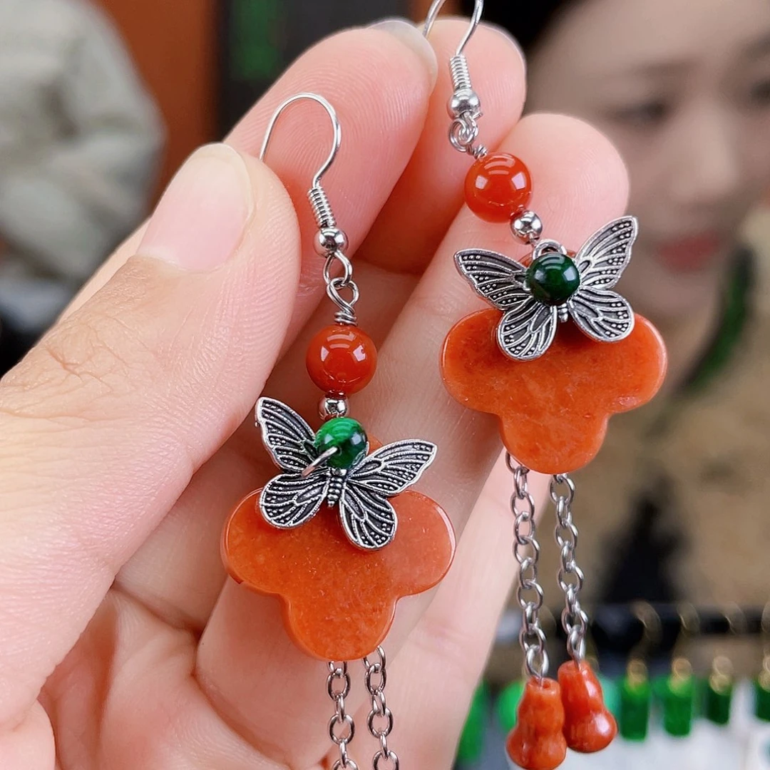 翡翠未镶嵌耳饰饰品