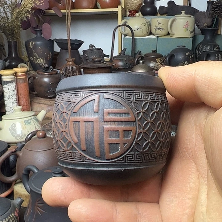 用***2建水紫陶 主人杯全品特价