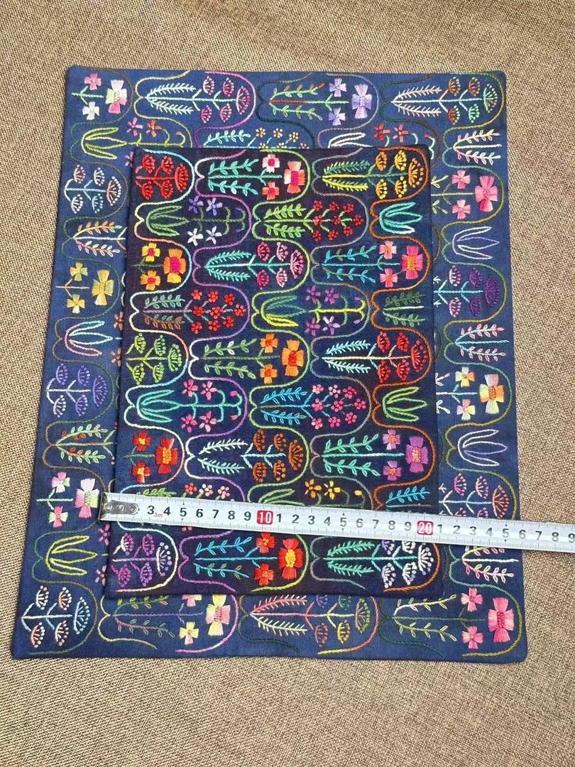 真丝刺绣茶席细腻针脚缀缠枝纹铺桌秒提茶室格调防水防油好打理新