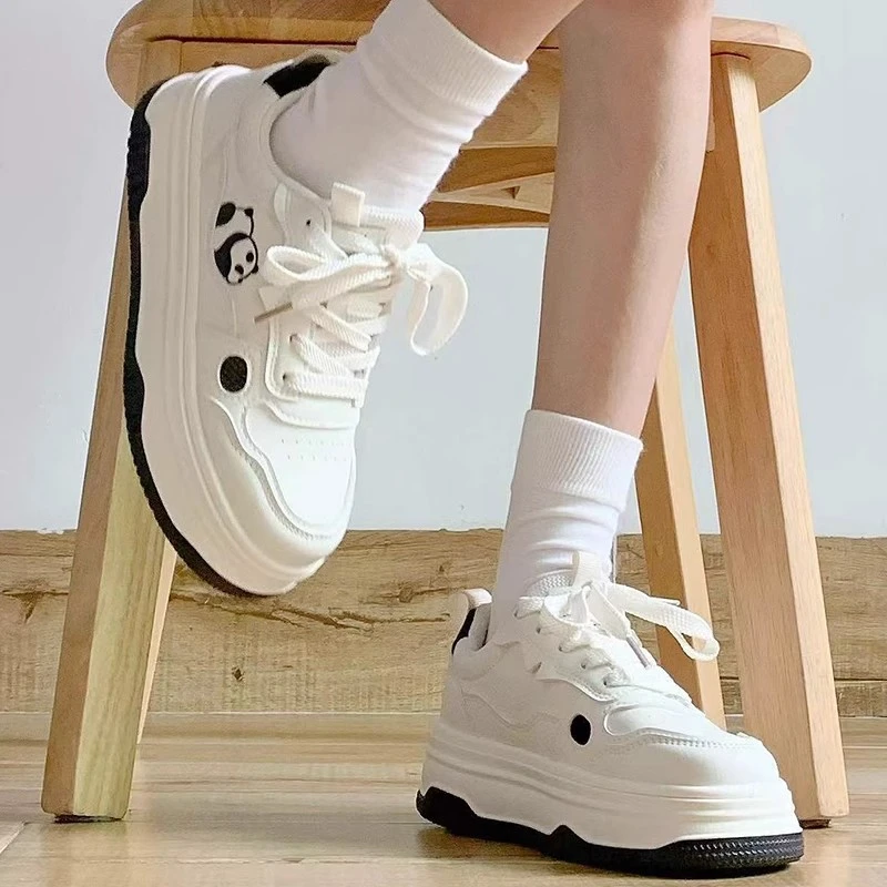 SENMA/森马厚底小白鞋女板鞋女款鞋子女2025新款爆款熊猫女鞋百搭