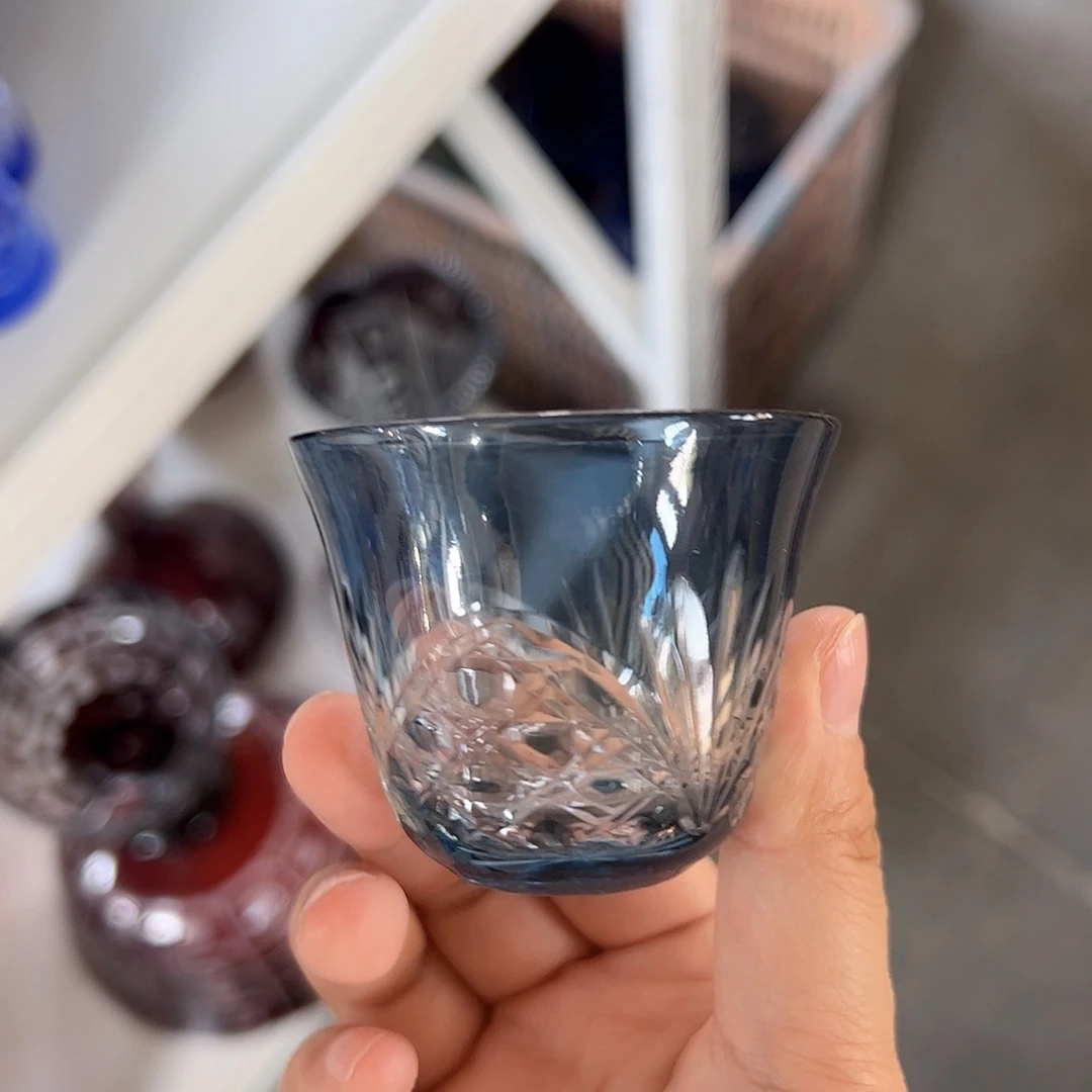 水晶玻璃高脚款微瑕一个