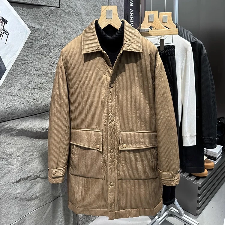 2667 镇店之宝UUS扛把子意大利定制面料90%白鸭绒男士中长羽绒服