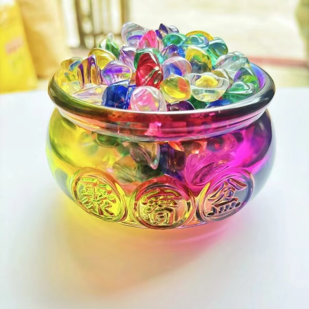 【彩色水晶元宝】DIY摆件