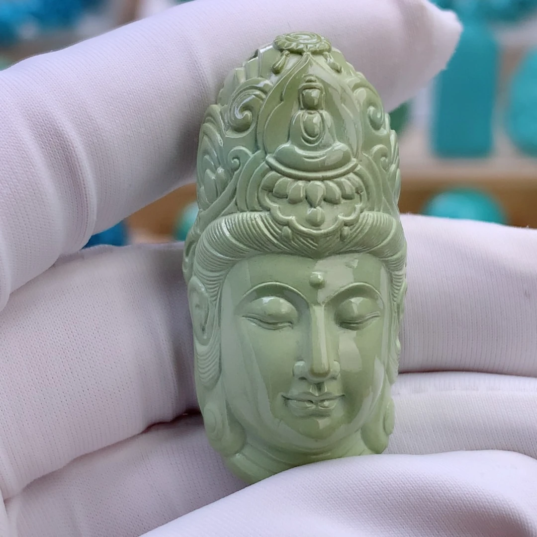 绿松石未镶嵌挂件