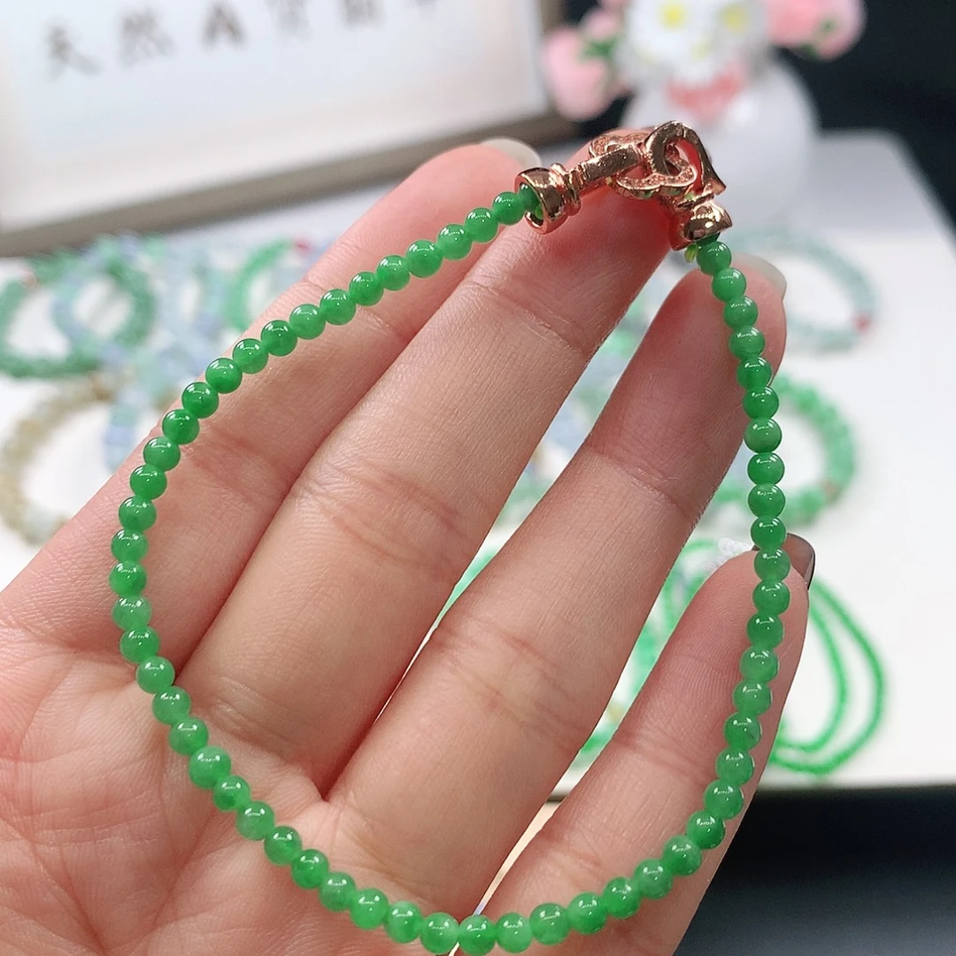 翡翠未镶嵌手链3.2mm