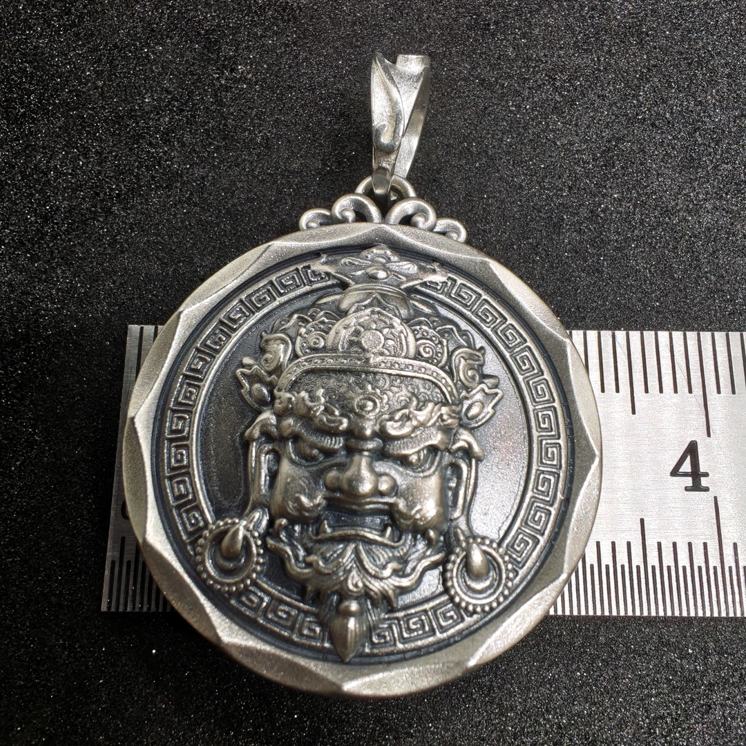 吊坠足银 纯银吊坠999足银白财神12