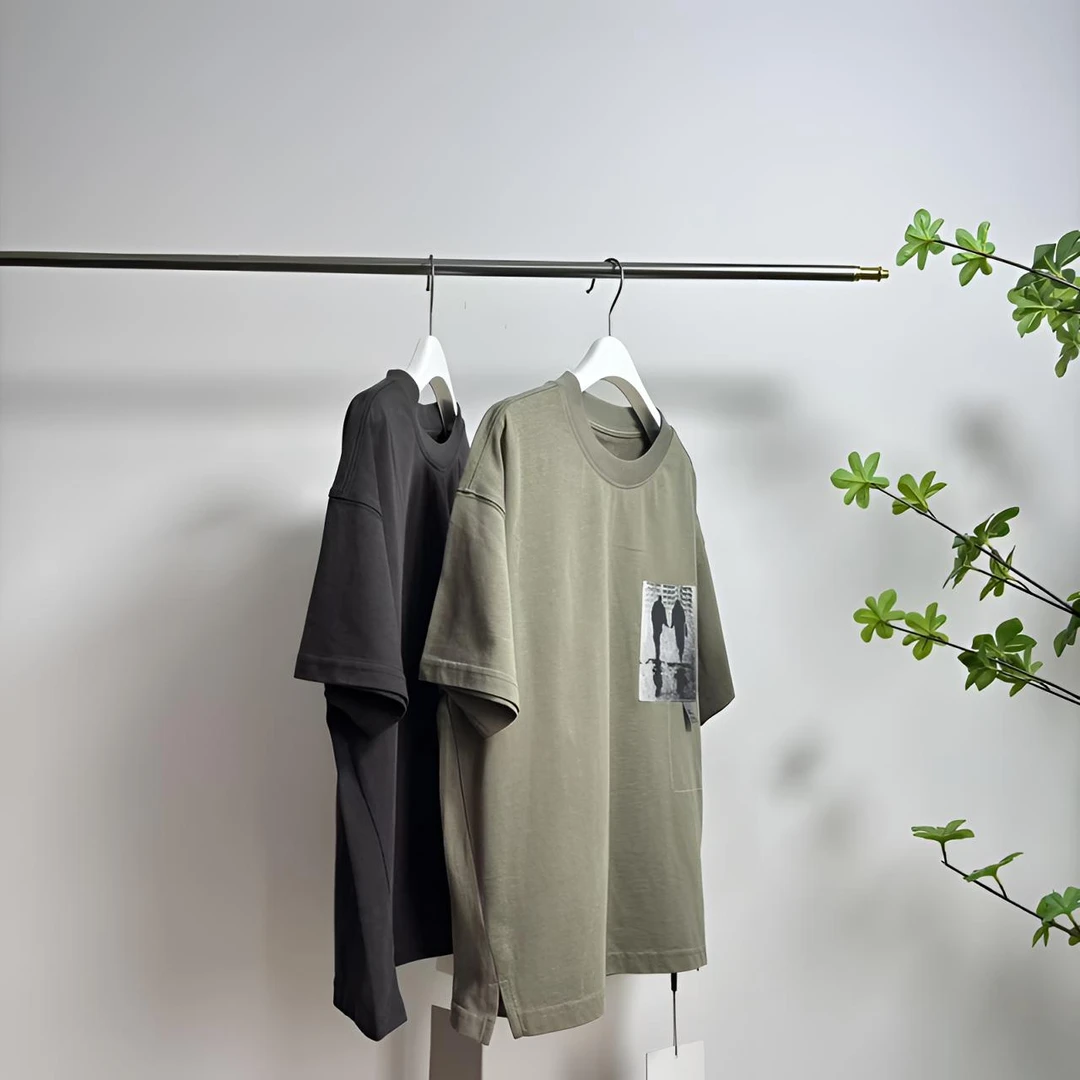 2-459-一款两色后背印花方标儿童圆领短袖O(9283)