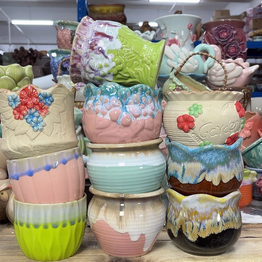 陶瓷陶瓷花盆特价上新口8-10厘米