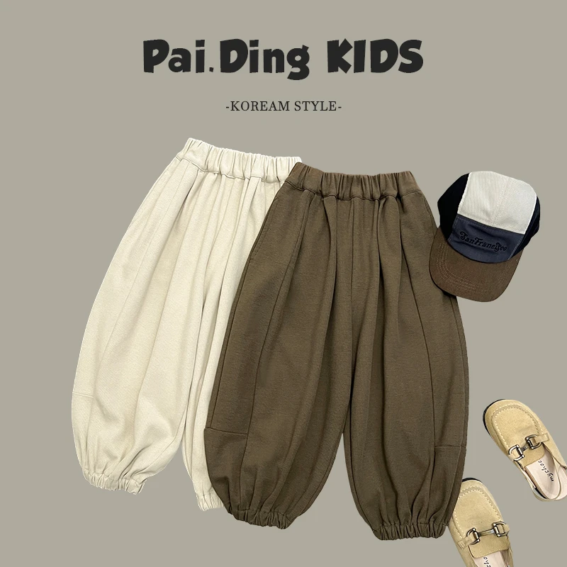 春秋装儿童韩版潮流纯色简约百搭休闲裤SJ4020-CCCC