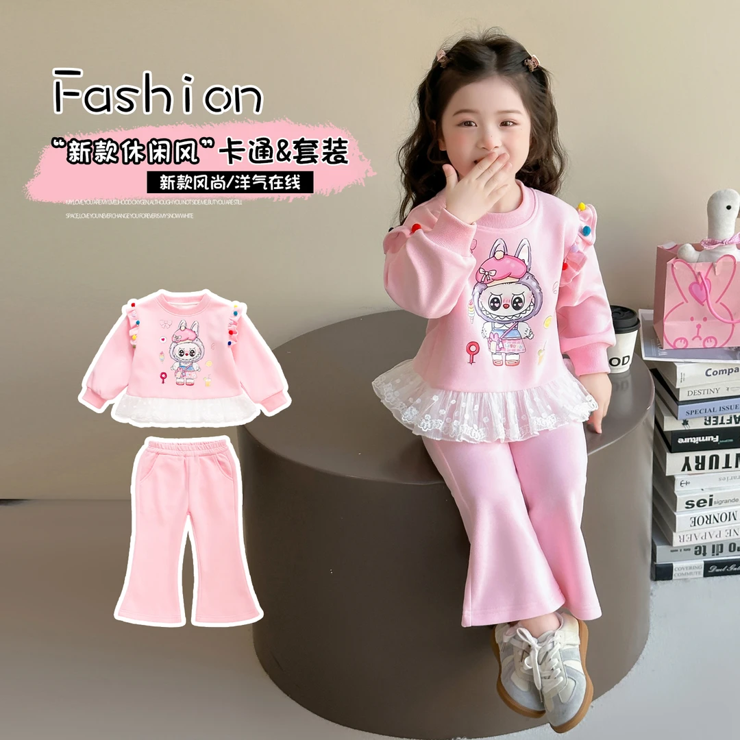 独特洋气时髦女童装春秋款休闲时尚套装女宝宝秋装精致外出服潮流