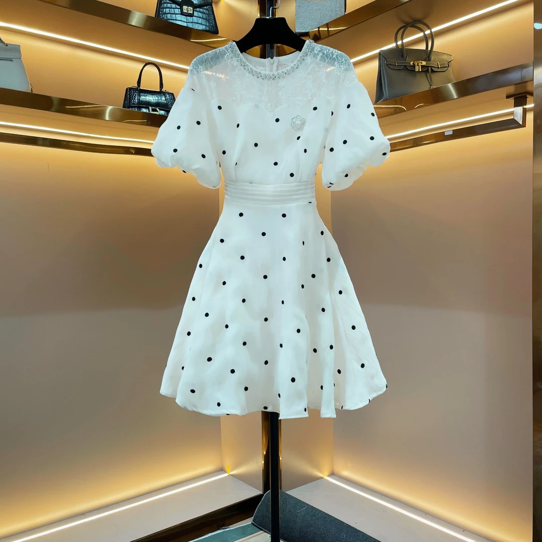 【漫漫星语】《子沫》轻奢设计师款优雅气质修身时尚收腰连衣裙-86819