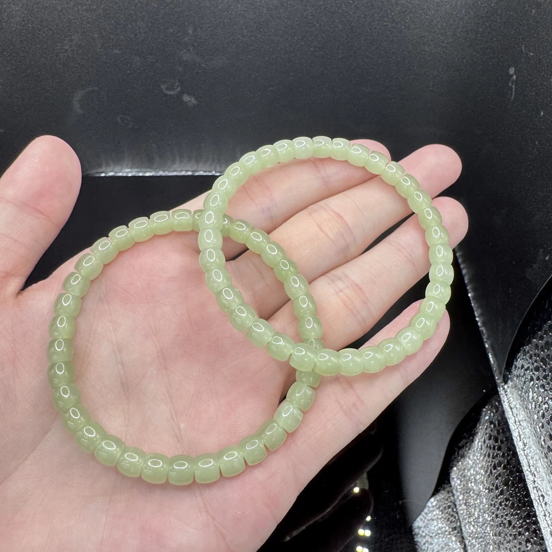 【东北哥精选】和田玉多宝老行珠手串J1【多样性发其一】约卡6mm
