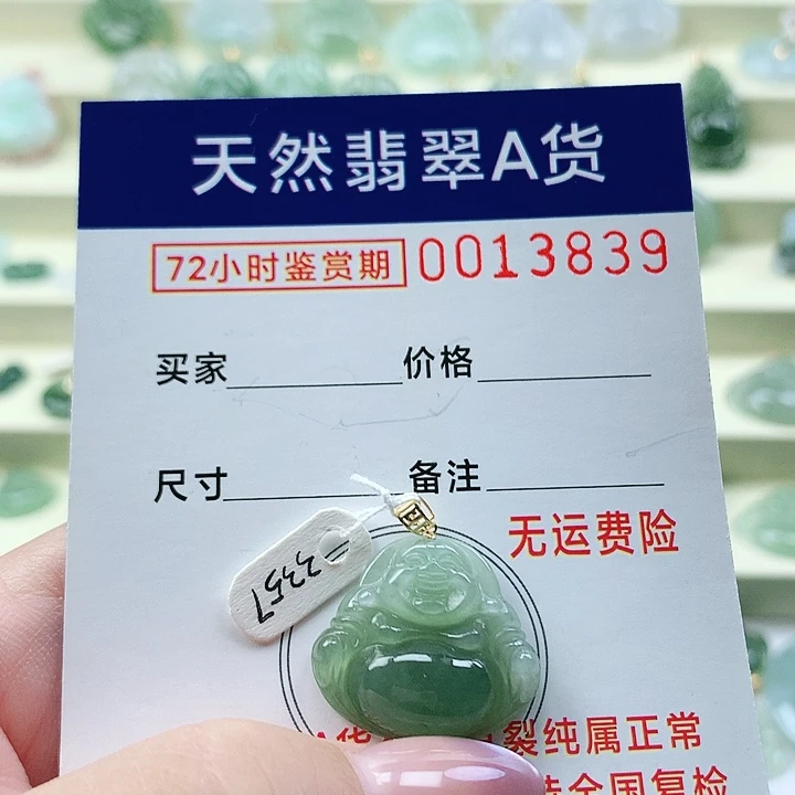 翡翠未镶嵌颈饰吊