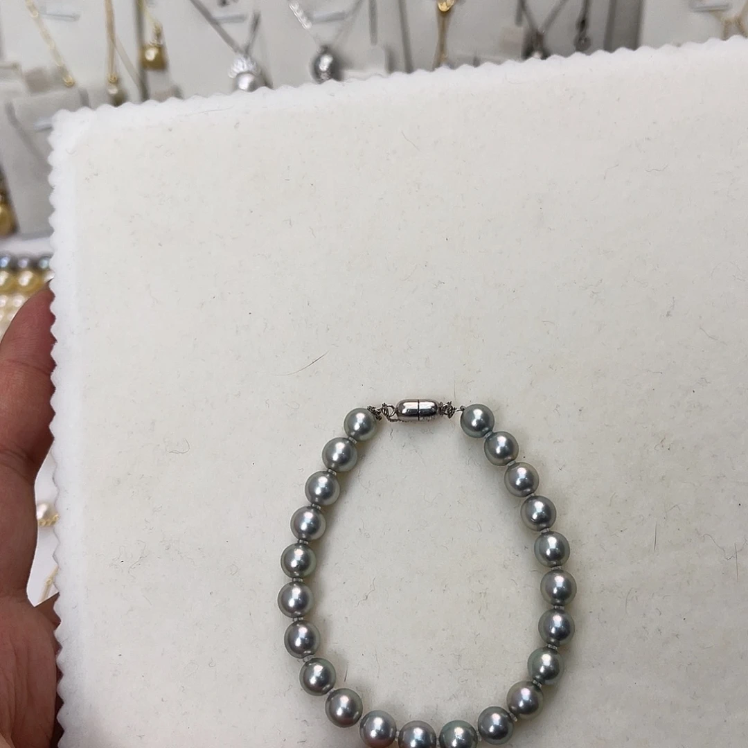 海水珍珠18K金镶嵌手绳