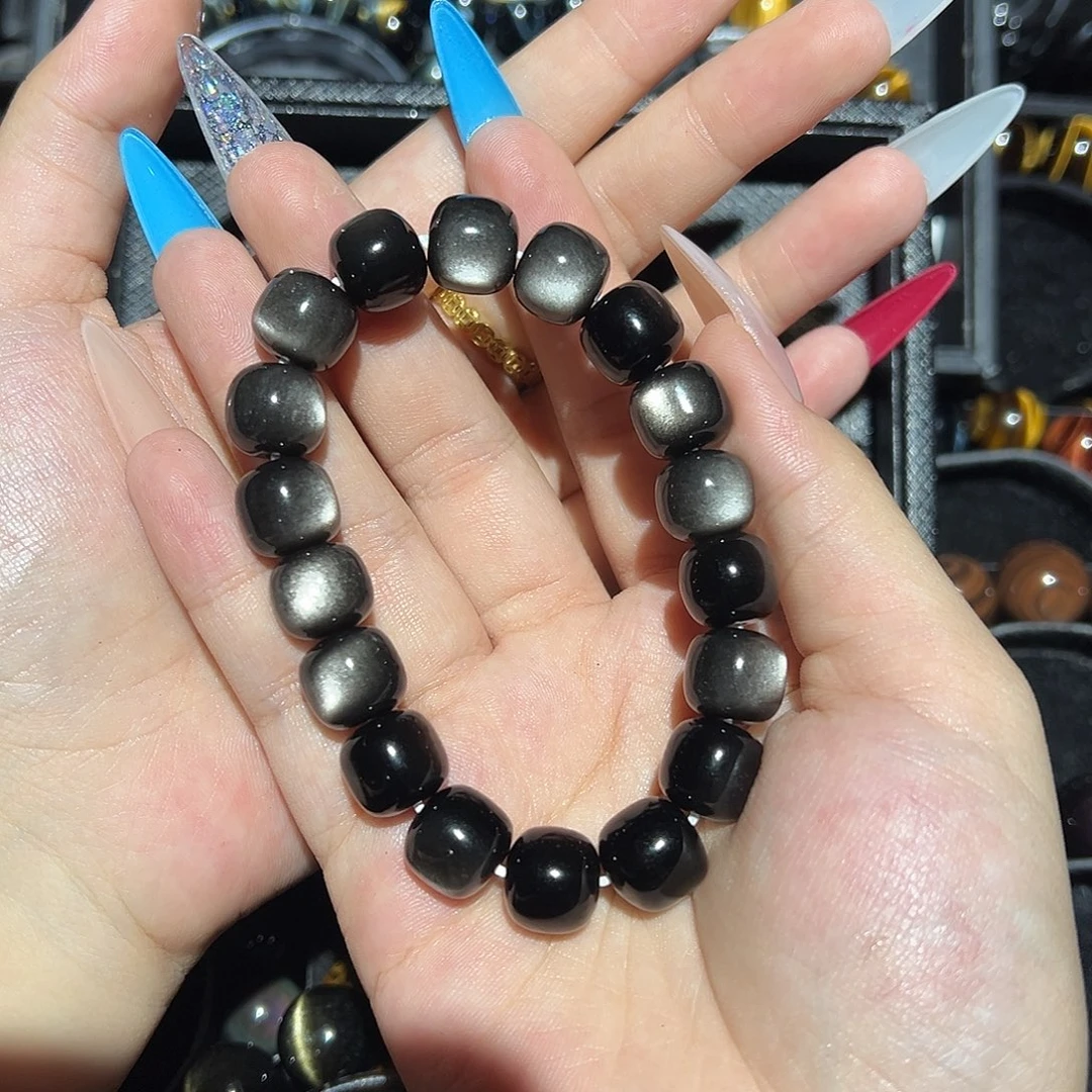 M***o未镶嵌黑曜岩手链