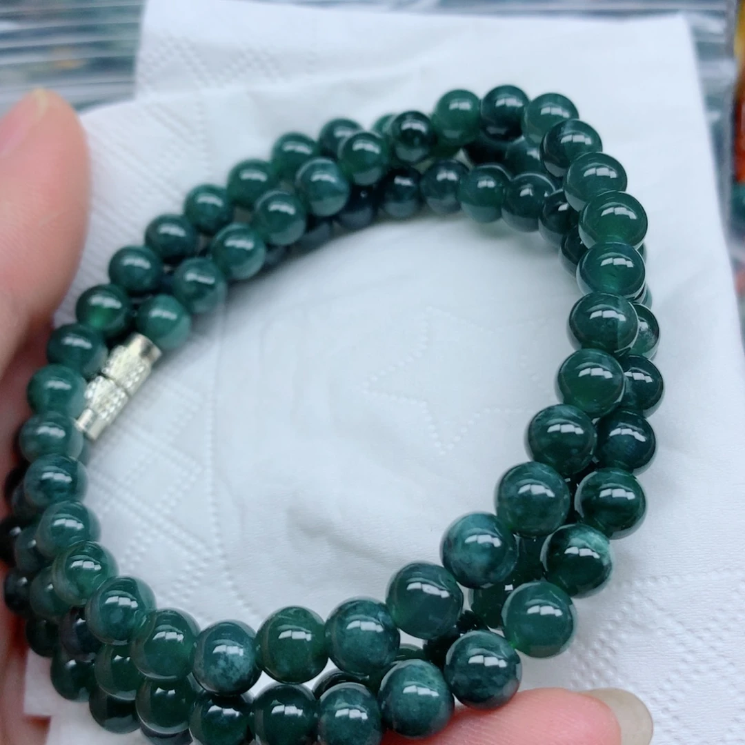 翡翠未镶嵌项链翡翠珠