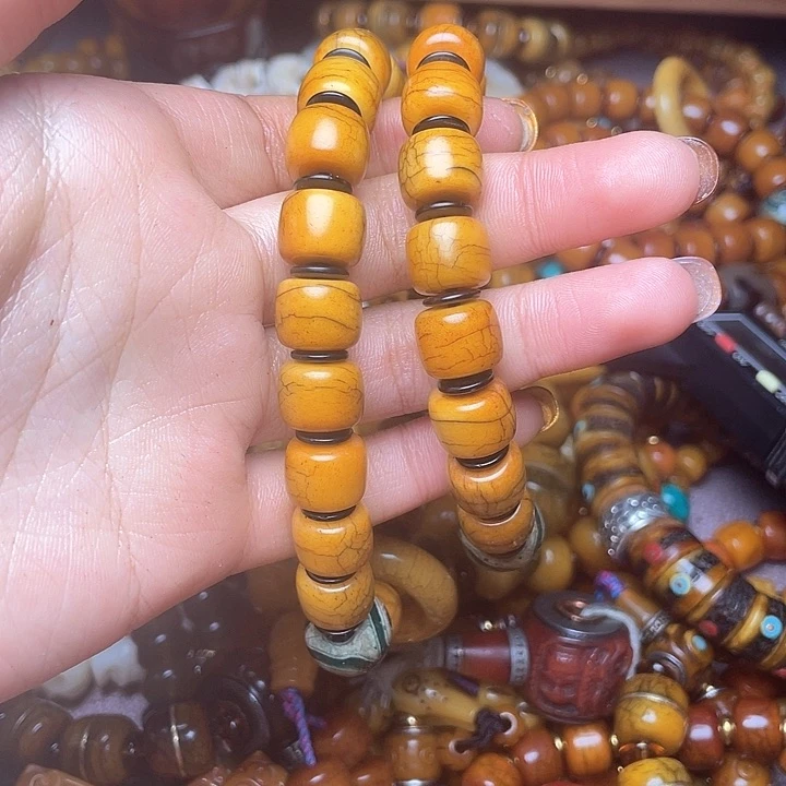 牦牛骨半玉化手持