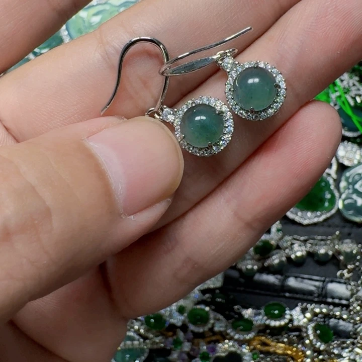 翡翠未镶嵌项圈天然A货翡翠放漏