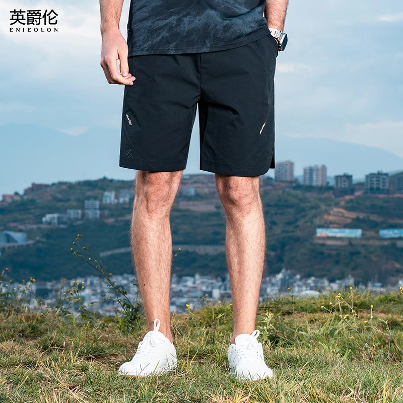 薄款速干休闲短裤男夏季直筒宽松运动篮球裤网眼透气五分裤K2839