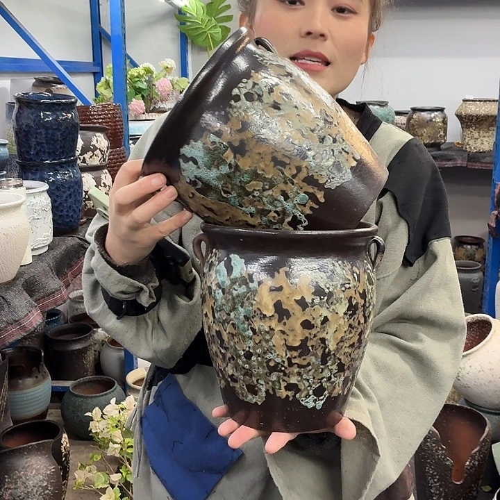 18×21 -粗陶花盆有孔-买买买