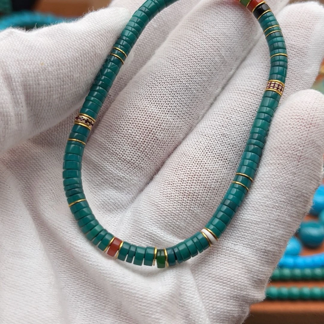 绿松石18K金镶嵌珠宝奇石