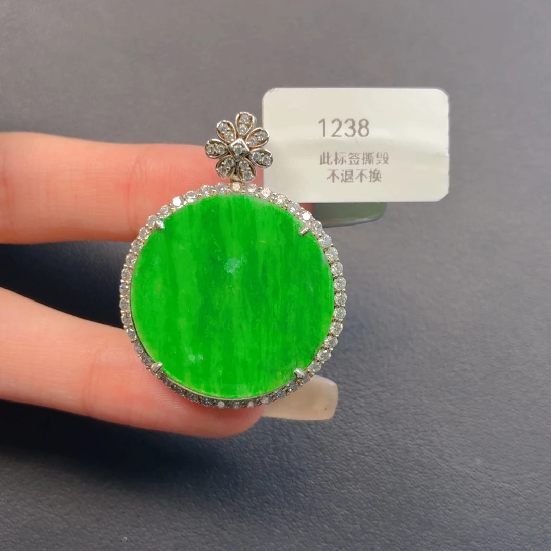 翡翠银S925镶嵌颈饰