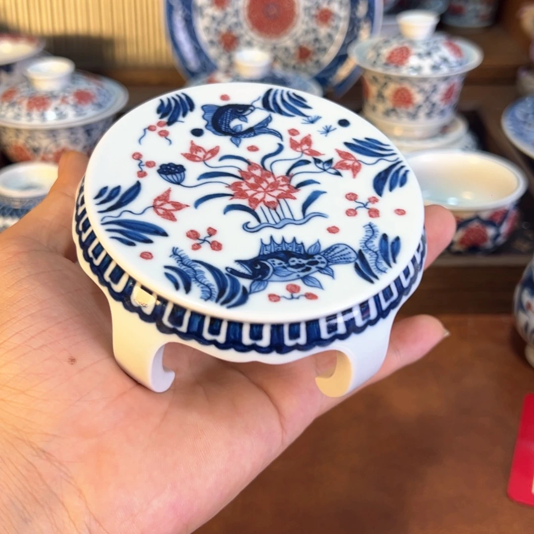 摆件景德镇手工手绘茶器百宝箱