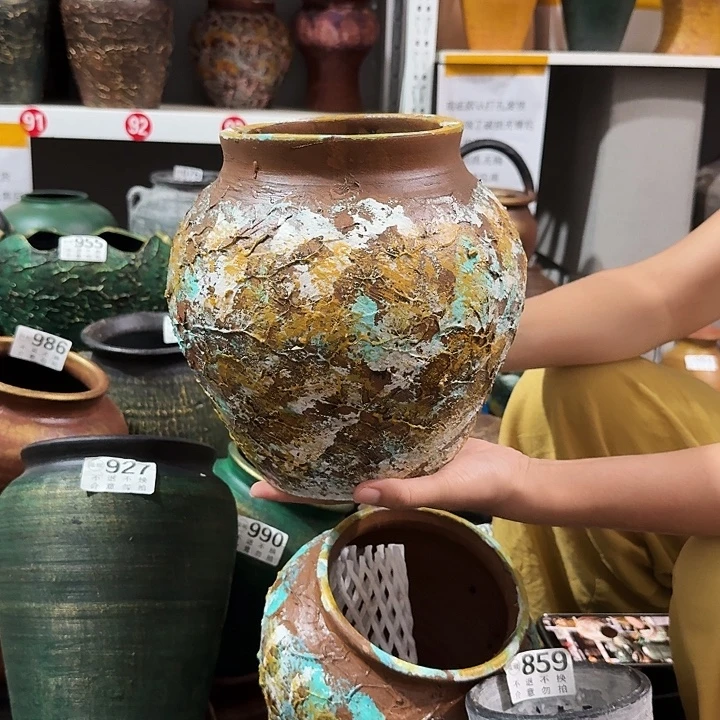 彩绘坛子94号高度23口径14