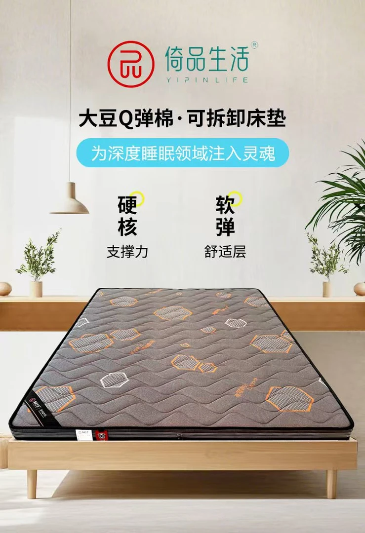【竹炭棕垫】全拆洗透气黄麻棕家用加厚榻榻米床垫家用民宿床垫硬垫