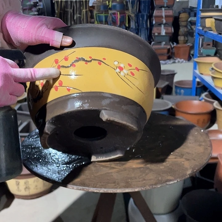 黄富贵点彩大花盆花盆花盆