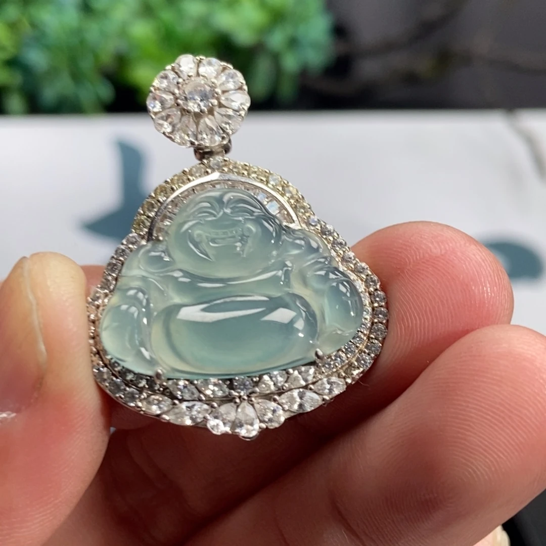 翡翠银S925镶嵌颈饰