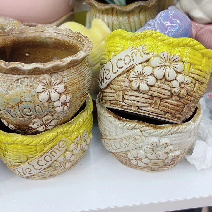 有孔，满10元发货多肉陶瓷花盆