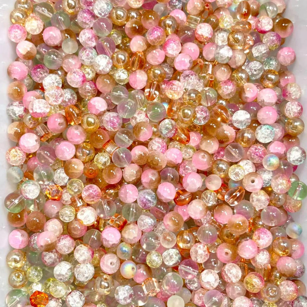 大乱斗色琉璃珠珠半成品混款挖挖乐精品手工制作闪闪