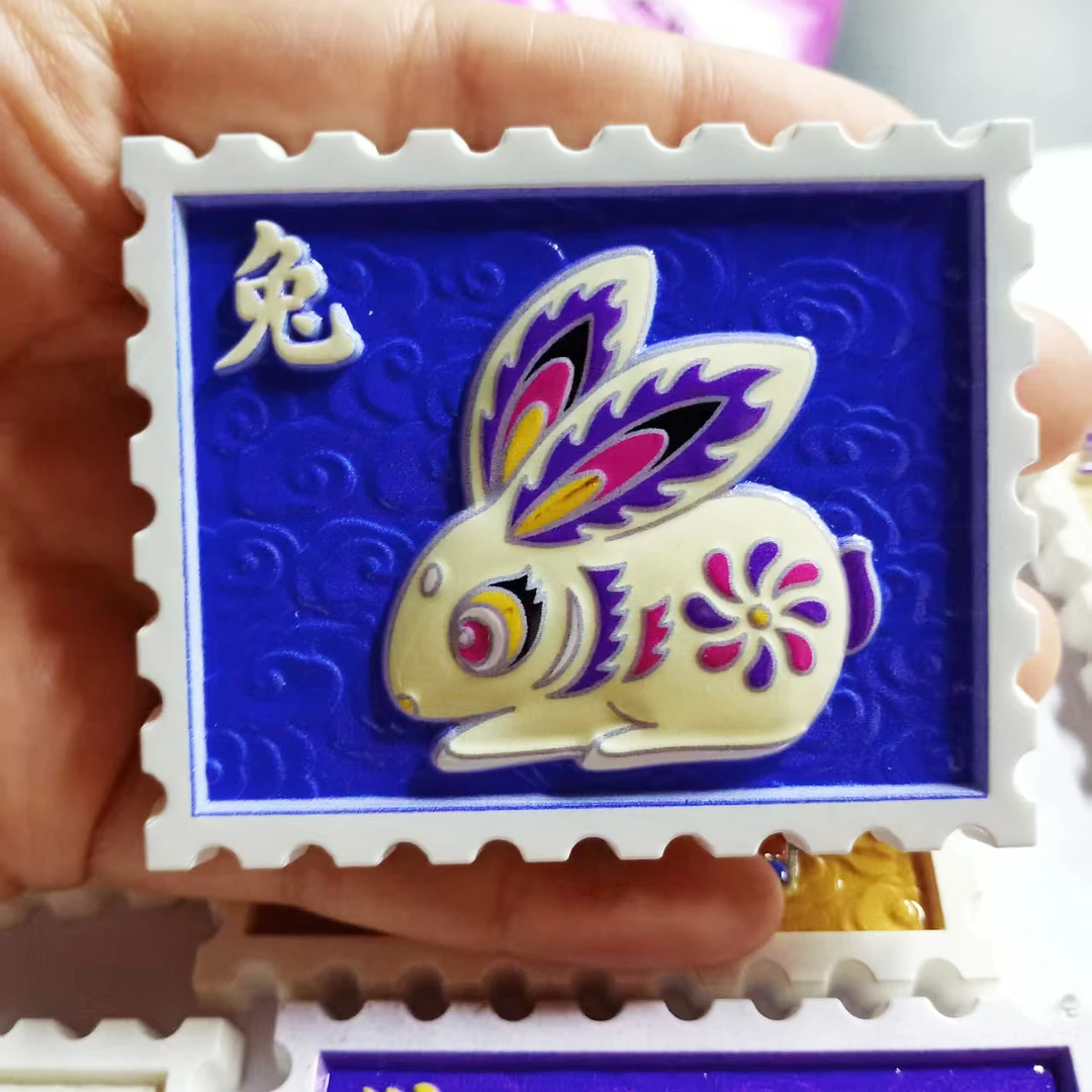 新款原创设计国潮卡通树脂十二生肖冰箱贴装饰贴