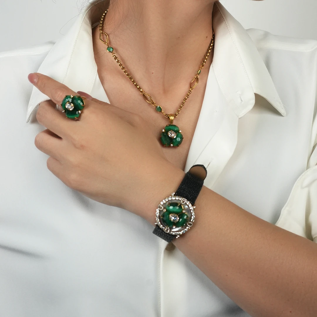 铜合金戒指 经典不伦瑞克高级定制男女同款镶钻可调节戒指~1538