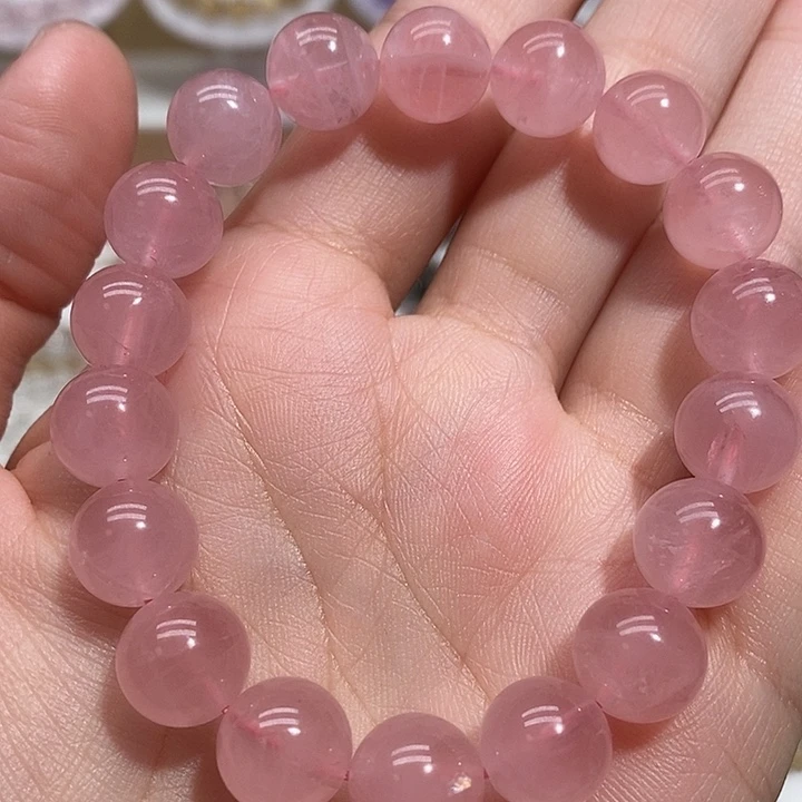 水晶手链未镶嵌粉水晶手链