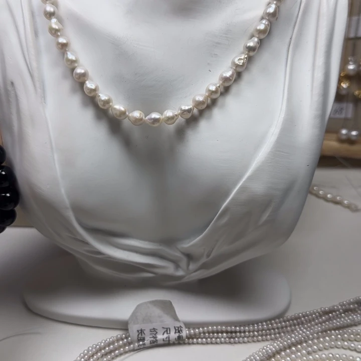 淡水珍珠合金水滴项链