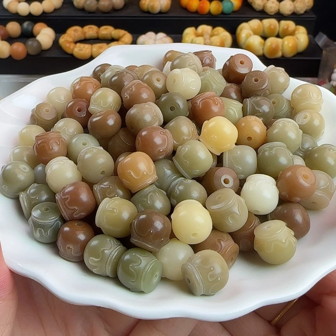 菩提根/象牙果手串卡12蜜罐100颗